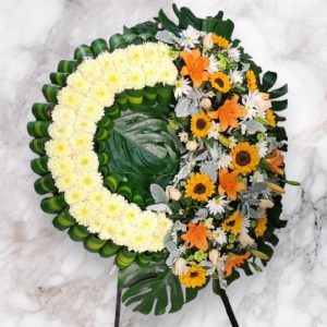 Corona Fúnebre con Girasoles